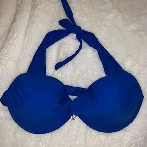 Blue push-up bikini top